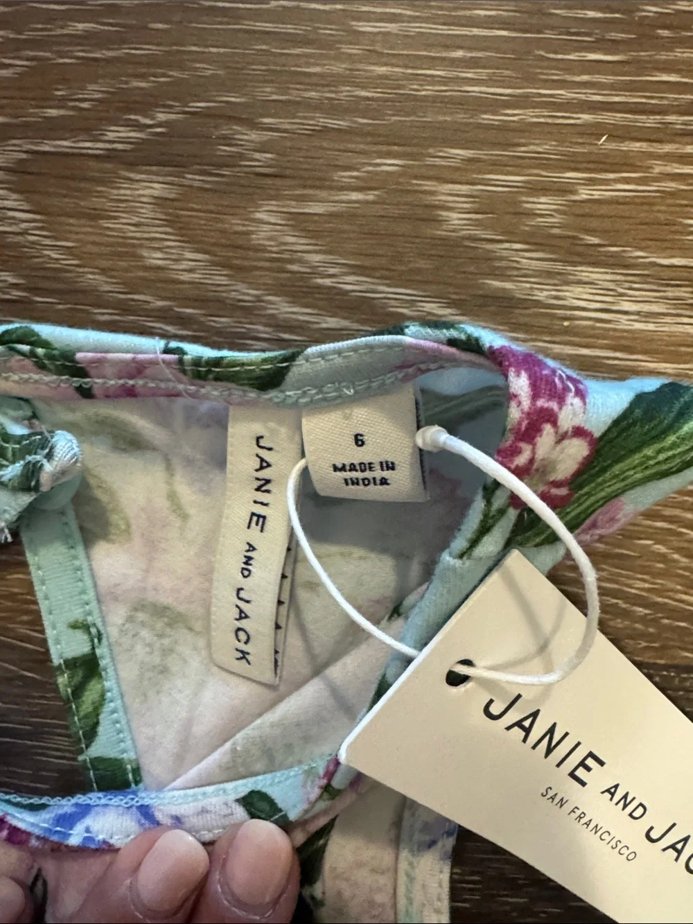 Janie and Jack Mint Floral Sleeveless Twirl Dress